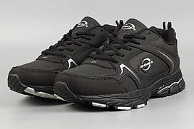 Кросівки зимові чоловічі чорні Bona 850D-8 Бона утеплені з хутром велетні батали Розміри 48