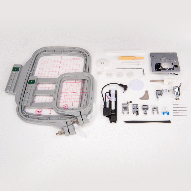 Necchi NE210 швейно-вишивальна машина NECCHI NE210 оснащена необхідними ніжками та інструментами, включаючи: