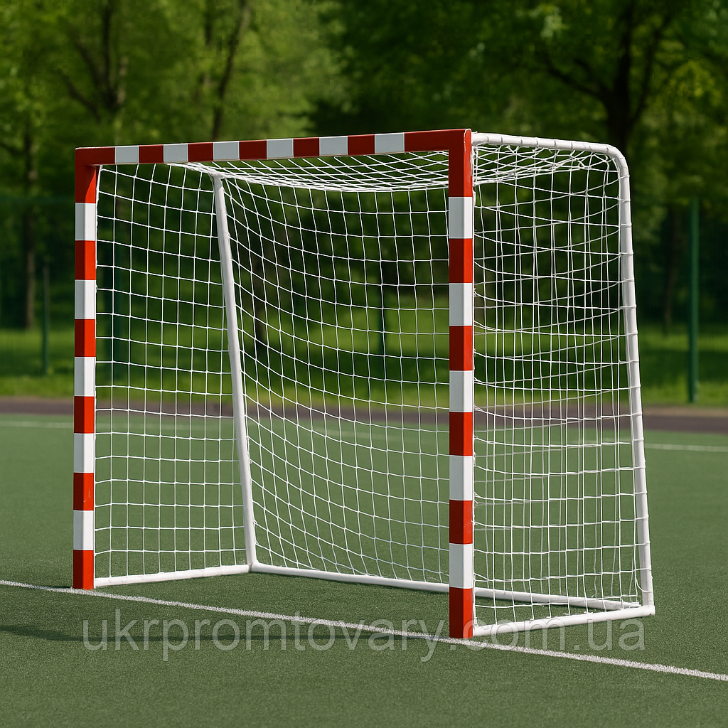 Сітка футбольна, футзал біла 2 штуки (3 м*2 м*1,1 м глибина).