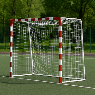 Сітка футбольна, футзал біла 2 штуки (3 м*2 м*1,1 м глибина)., фото 1