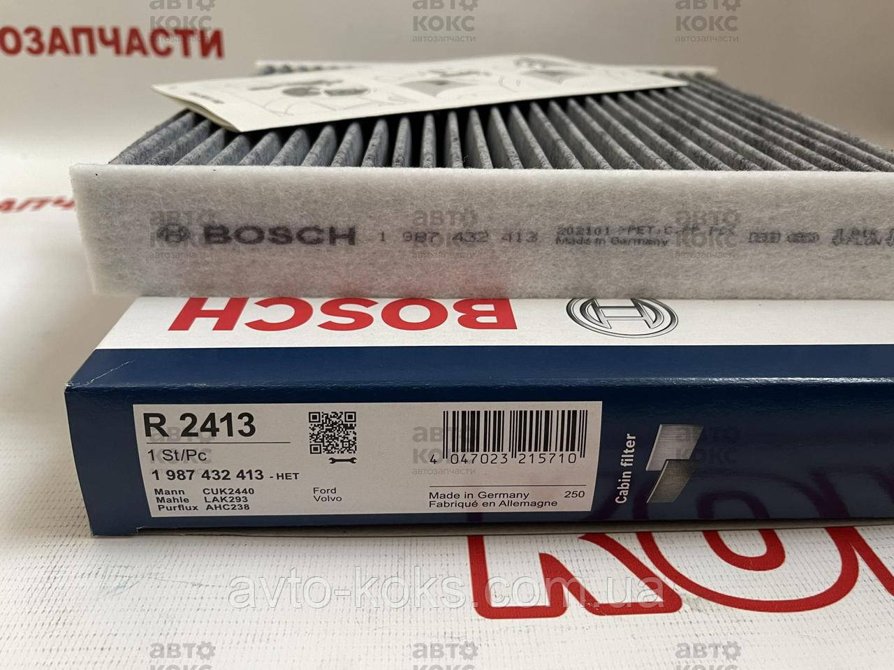 BOSCH 1987432413 Фільтр салону вугільний Ford Focus, фото 1