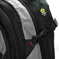 Рюкзак шкільний ортопедичний сірий хлопчику у 6-11 клас три відділи підлітковий місткий великий 47х31см Power in Eavas 310, фото 5