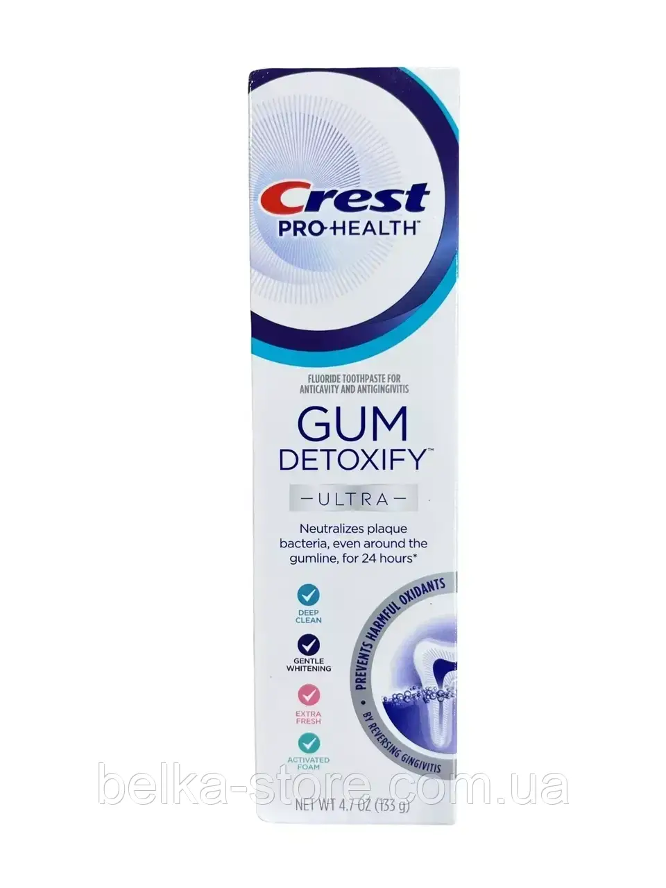 Лікувальна зубна паста при запаленні ясен Crest Pro-Health Gum Detoxify Ultra 133г, фото 1