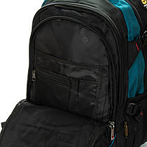 Рюкзак шкільний ортопедичний хлопчику у 6-11 клас три відділи зелений підлітковий місткий великий 47х31см Power in Eavas 310, фото 2