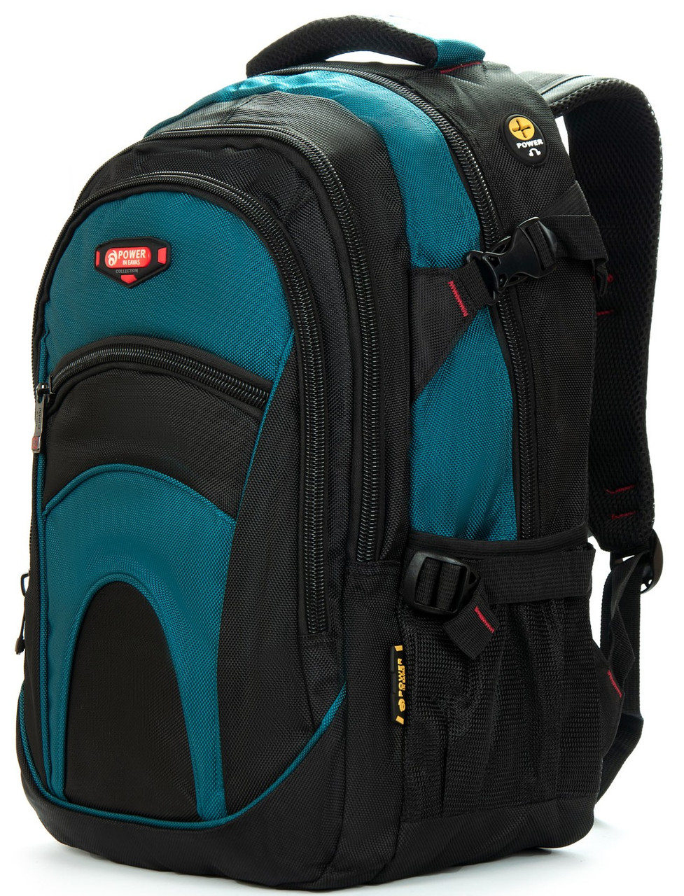 Рюкзак шкільний ортопедичний хлопчику у 6-11 клас три відділи зелений підлітковий місткий великий 47х31см Power in Eavas 310