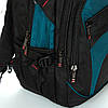 Рюкзак шкільний ортопедичний хлопчику у 6-11 клас три відділи зелений підлітковий місткий великий 47х31см Power in Eavas 310, фото 7