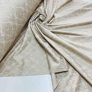 ВІДРЕЗ (0,5 * 2,4) Сатин-жакард для постільної білизни, золотий дамаск (ТУРЦІЯ шир. 2,4 м) (SAT-J-S-0030)