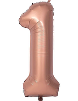 Цифра 1 шоколад куля фольгована 100 см 40" в упаковці