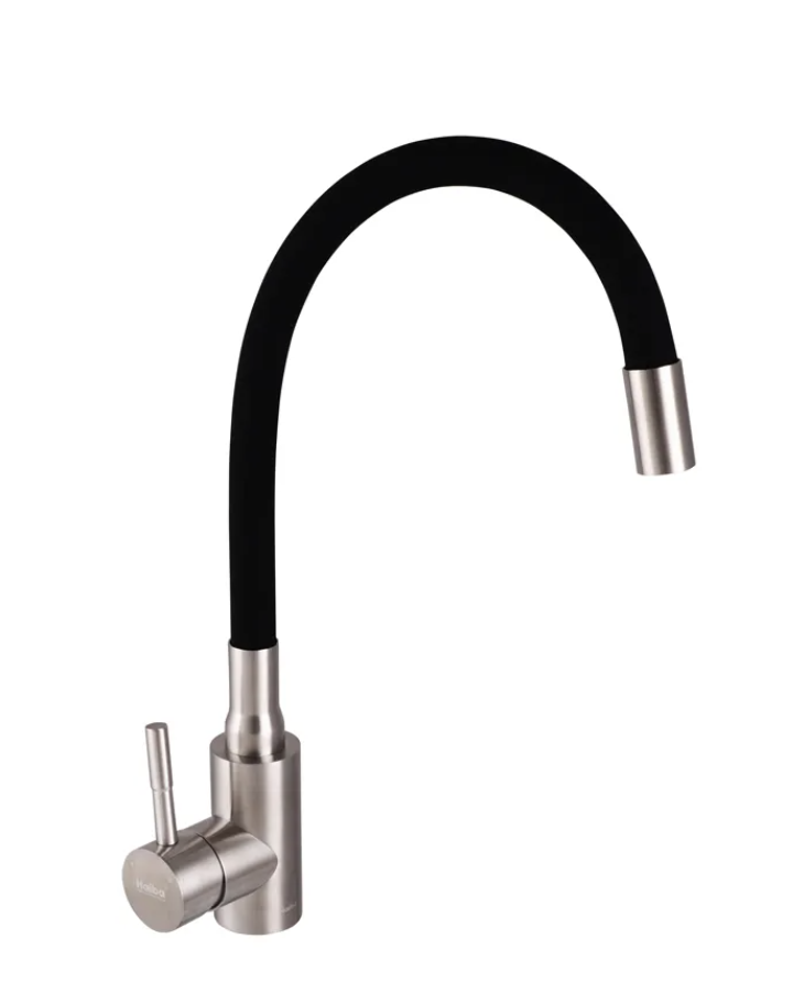Змішувач для кухні з чорним силік. виливом HB SUS 011 (HB3790)
