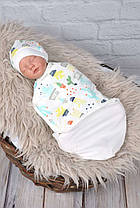 Пелюшка-кокон сіра 0-3м і 3-6м на липучці