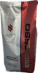 Кава в зернах Prima Espresso Milliano Qualita Rossa 1 кг (50% арабіки, 50% робуста)