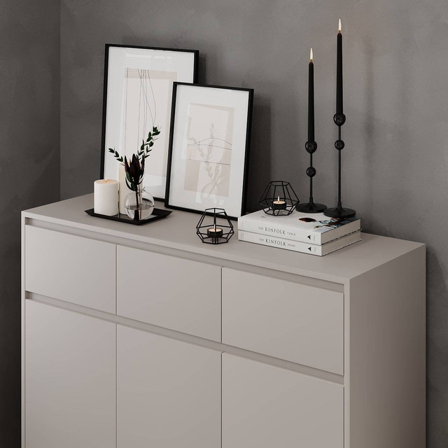 Комод Light кашемир 3х3 с ящиками 120x104x42 см, современный дизайн, ТМ ARTinHEAD