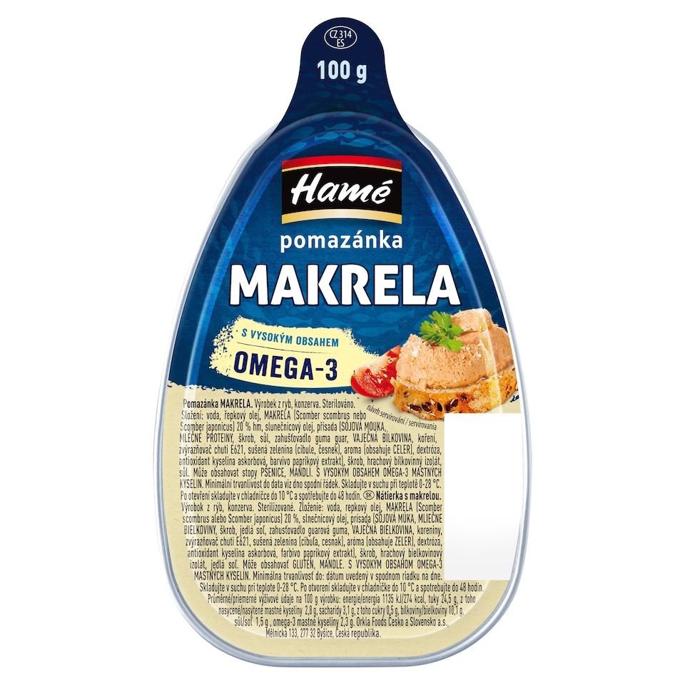 Паштет зі Скумбрії Hame Pomazanka MAKRELA 100 г Чехія, фото 1