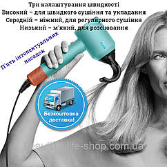Легкий брендовий фен для волосся дайсон Supersonic HD16 1600Вт 4 режима 3 рівня швидкості 5 насадок магнітних новинка
