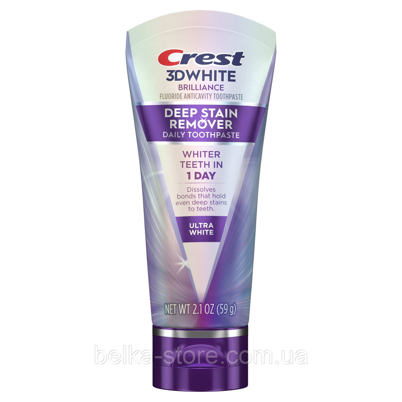 Професійна Відбілююча Зубна Паста Crest 3D White Brilliance Deep Stain Remover 59 g, фото 1