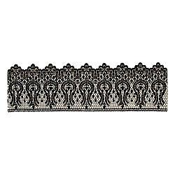 Цукрова прикраса для торту "Мереживо чорне" 10