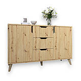 Комод у вітальню з ніжками в кольорі Горіх світлий М-ЗОН Борн 1200 Дуб артизан (MZN-031091), фото 2