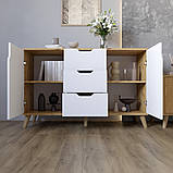 Комод у вітальню з ніжками в кольорі Горіх світлий М-ЗОН Борн 1200 Дуб артизан (MZN-031091), фото 3