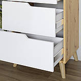 Комод високий з чорними ніжками 5 ящиків М-ЗОН Борн 500 Дуб Артизан/Антрацит (MZN-031101), фото 4