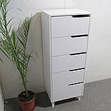 Комод високий з чорними ніжками 5 ящиків М-ЗОН Борн 500 Дуб Артизан/Антрацит (MZN-031101), фото 5