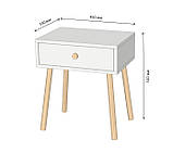 Тумба приліжкова LION Хьюге-4 Німфея Альба (LION-041001), фото 9