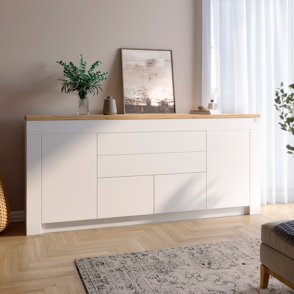 Великий комод LION Ларрі-2 Нiмфея альба/Дуб Аппалачи (LION-041006), фото 1