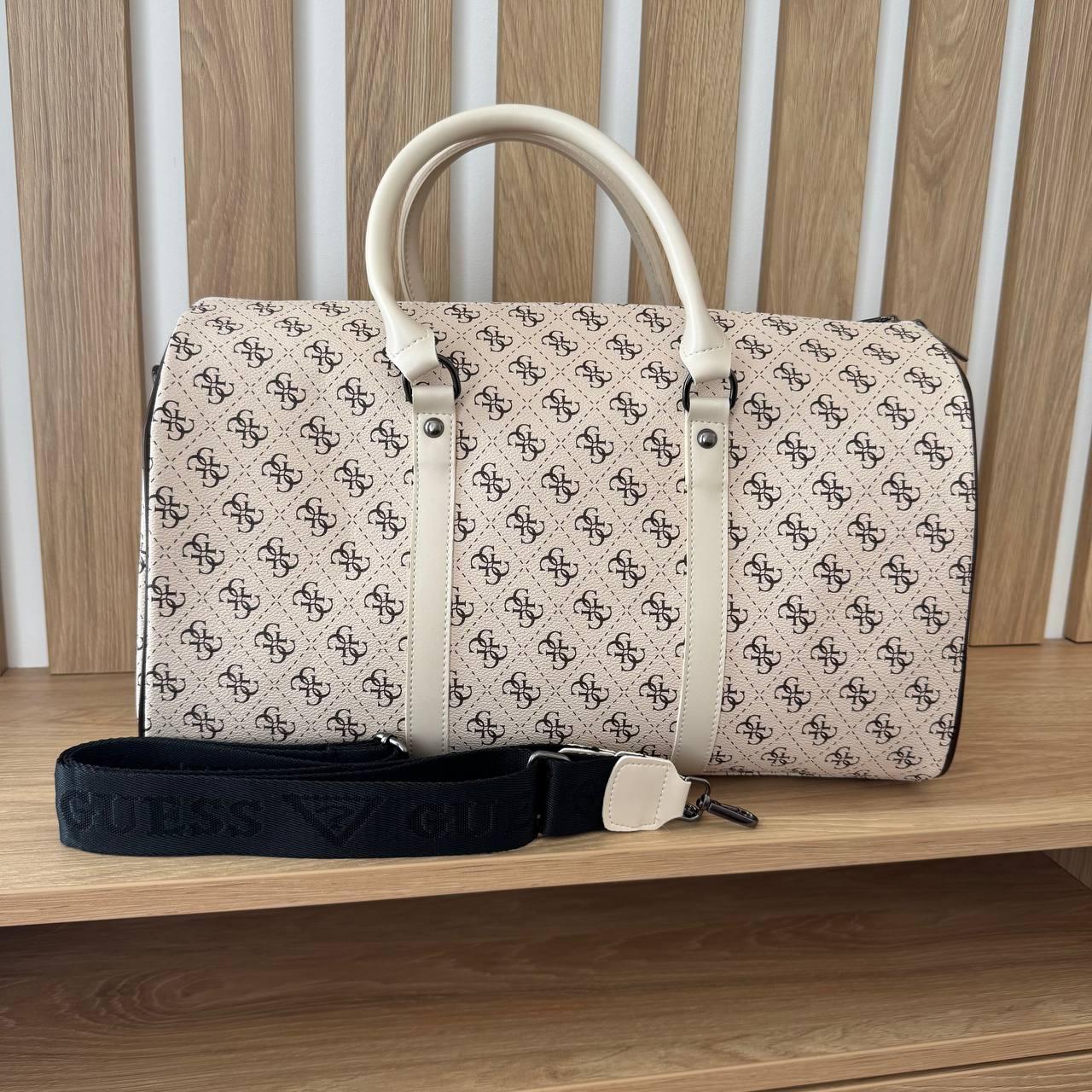 Жіноча сумка Guess бежева для фітнесу та міста, фото 1