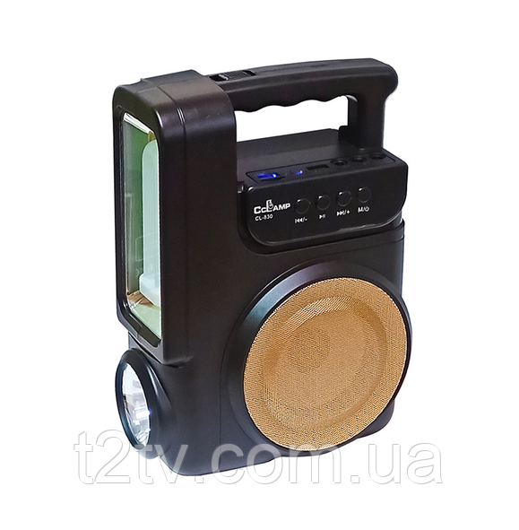 Зарядна станція CcLamp CL-830 із сонячною панеллю і Bluetooth колонкою 9118, чорна, фото 1