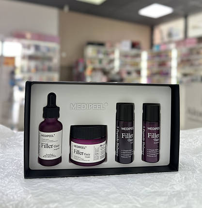 Антивіковий набір для пружності шкіри обличчя з пептидами Medi Peel Filler-Eazy 5 Peptide Multi Care Kit, фото 2