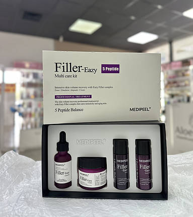 Антивіковий набір для пружності шкіри обличчя з пептидами Medi Peel Filler-Eazy 5 Peptide Multi Care Kit, фото 1