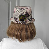 Шляпа KENT&AVER жіноча челентанка бавовна джокер принт газета, фото 2