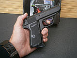 Запальничка пістолет Walther "Вальтер" турбо газова металева сувенірна чорна матова, фото 9