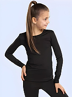 Футболка спортивная детская на девочку с длинным рукавом