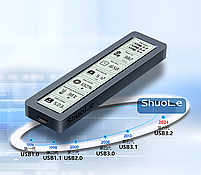 Зовнішня кишеня Shuole TP26P-10G для NVMe (PCIe) M2 SSD USB 3.2 Type-C з дисплеєм, фото 2