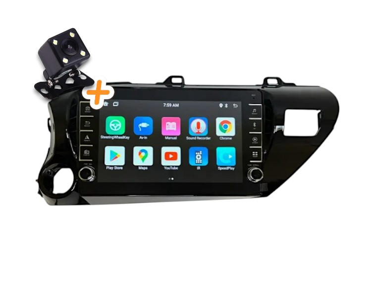 Магнітола для Toyota Hilux Verso 2009-2018 Android 2/32 ГБ з кнопками | CarPlay, Bluetooth, камера, фото 1