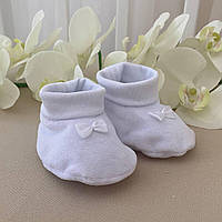 Пінетки "Бантик" Білий Інтерлок арт.27682867  Зріст 68-86(р)