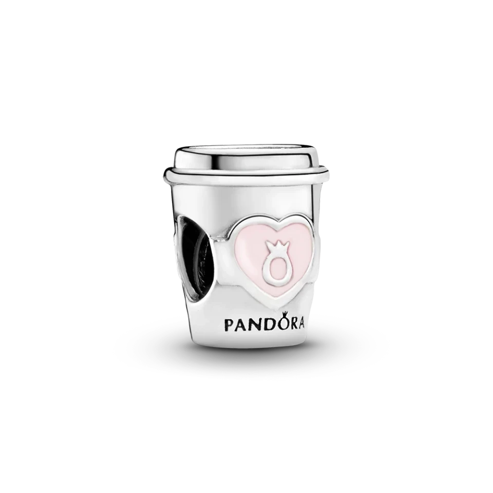 Срібна намистина Pandora «Кава з собою» 797185EN160, фото 1