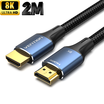 Кабель HDMI 2 метри 8K для комп'ютера телевізора PS Xbox ноутбука проектора hdmi-hdmi Vention HDMI2.1