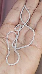 Циркон натуральний білий намисто Ø2 мм, 0511ОЦ