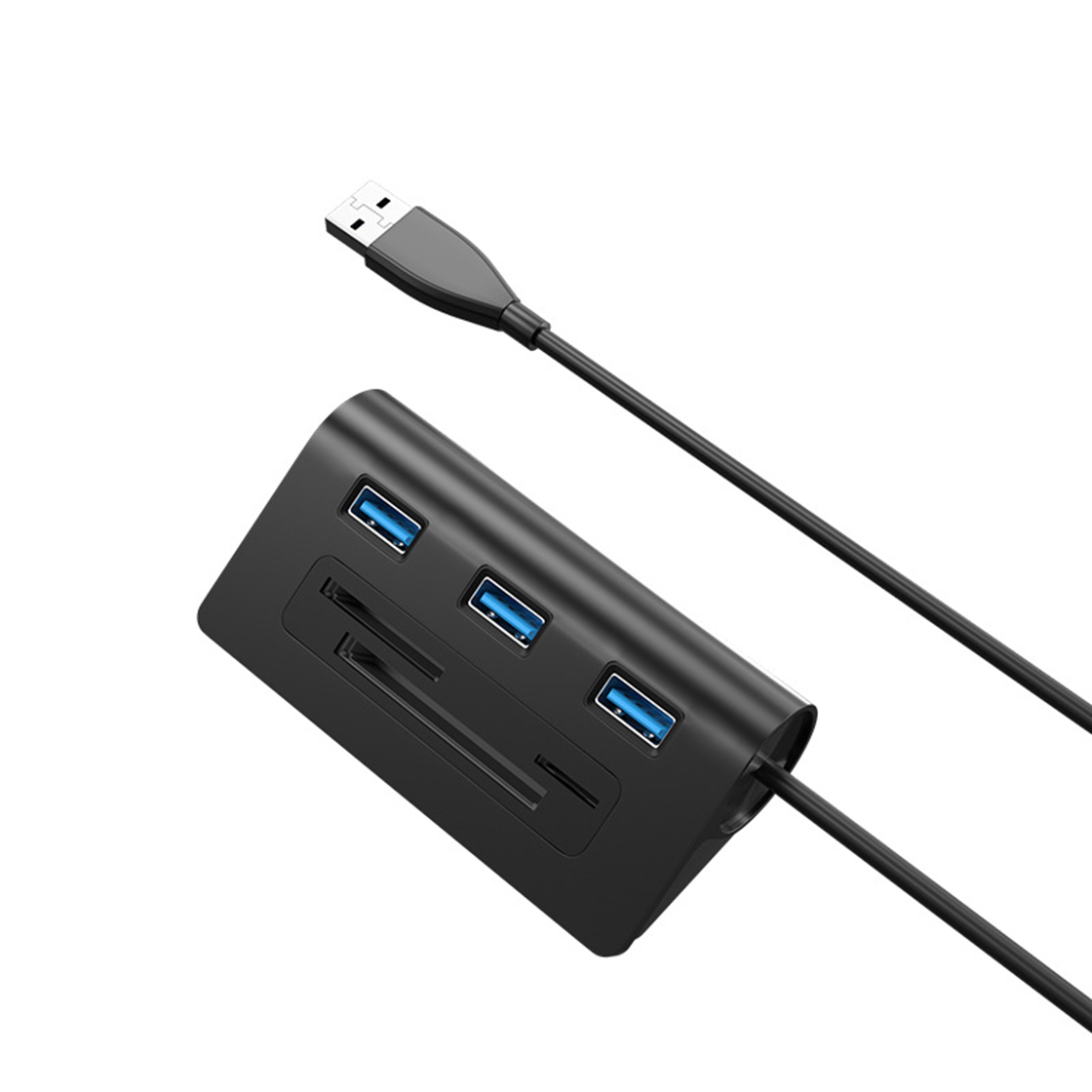 USB хаб Deepfox U3 6 в 1 hub картридер 50см, фото 1
