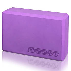 Блок для йоги EasyFit EF-1818-V, Фіолетовий, EVA піна, 23×15×7,6 см, 100 г (1 шт.)