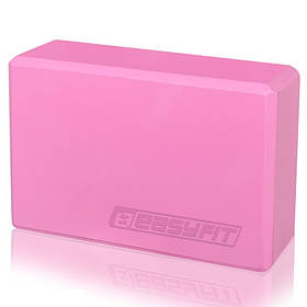 Блок для йоги EasyFit EF-1818-P, Рожевий, EVA піна, 23×15×7,6 см, 100 г (1 шт.)