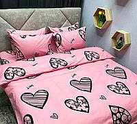 Дитячий комплект постільної білизни в ліжечко люльку 110х140 Сердця бязь голд люкс Віталіна
