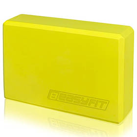Блок для йоги EasyFit EF-1818-Y, Жовтий, EVA піна, 23×15×7,6 см, 100 г (1 шт.)