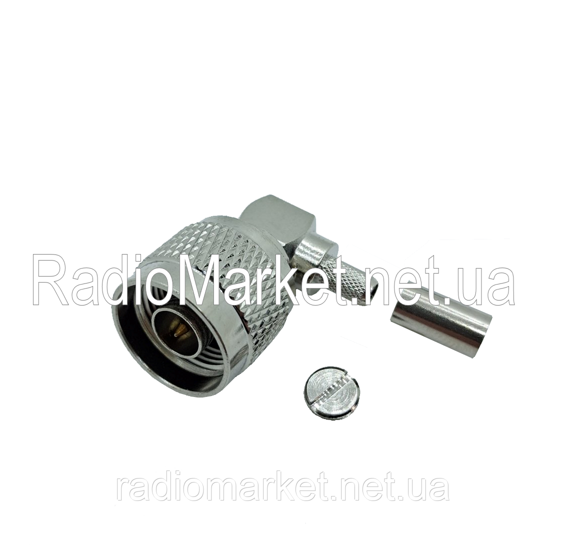 Роз'єм (штекер) N на кабель RG-58, обтискний, кутовий, фото 1