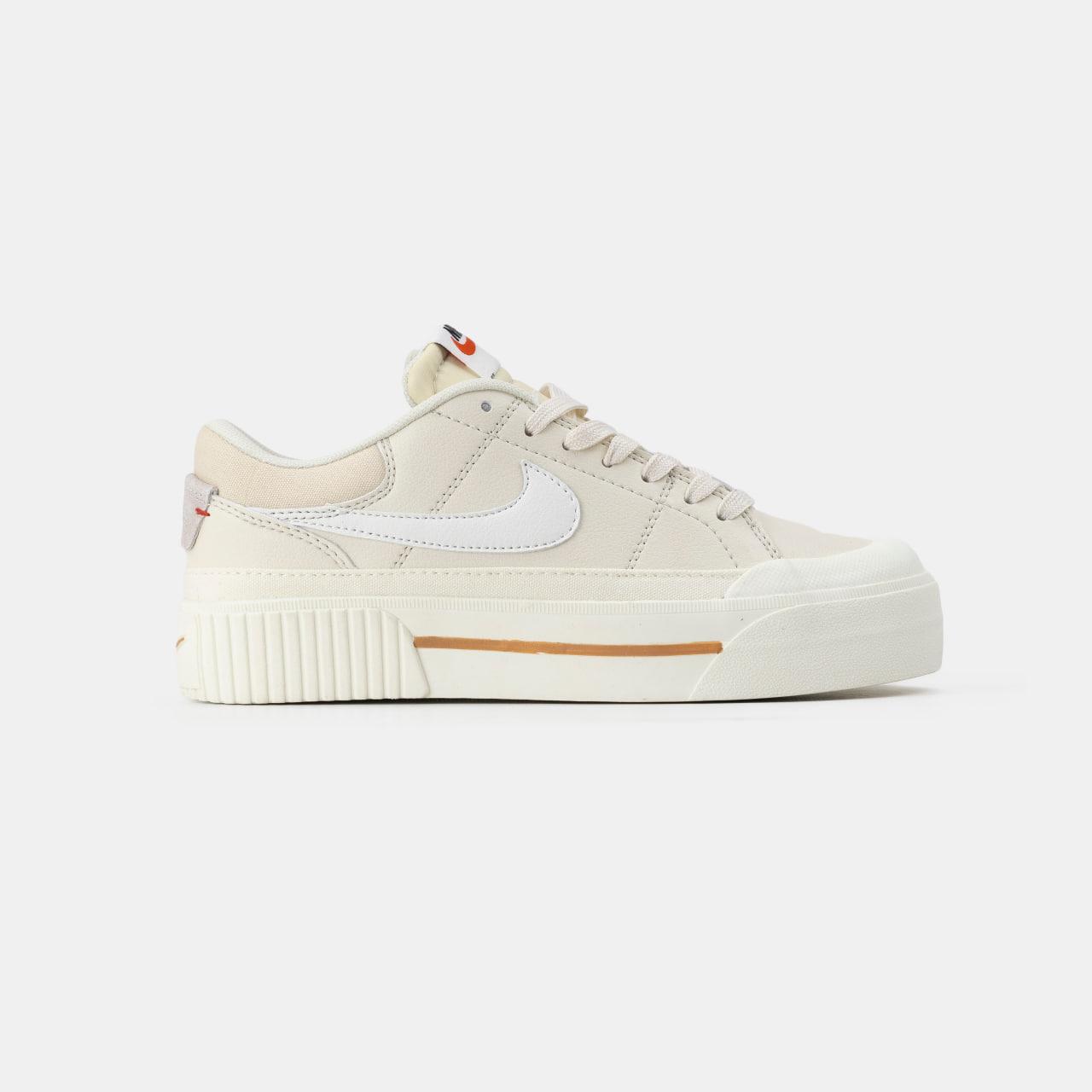 Жіночі кеди Nike Court Legacy Lift Beige White | Легкість та надійність
