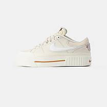 Жіночі кеди Nike Court Legacy Lift Beige White | Легкість та надійність, фото 2