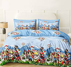 Дитячий полуторний комплект постільної білизни 150*220 ранфорс на блискавці (24466)