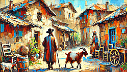 Набір листівок "Єврейське містечко (штетл) Герої творів Шолом-Алейхема"