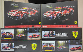 Конструктор Technic спорткар Ferrari 488 GTE “AF Corse 51”  НОВИЙ на 1677 деталей як LEGO ЛЕГО 42125 гоночна машина